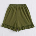 summer new fashion simple pure color wood ear elastic high waist wide leg casual pants NSDF1539