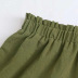 Verano nueva moda simple color puro madera oreja elástica cintura alta pierna ancha pantalones casuales NSDF1539