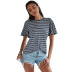  fashion loose urban collar women s short-sleeved T-shirt NSDF1554