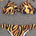 nueva impresión dividida bolsa rígida recoger traje de baño bikinis de mujer NSZO1572