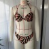 nueva impresión dividida bolsa rígida recoger traje de baño bikinis de mujer NSZO1572