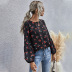 autumn women s fruit pattern round neck casual long-sleeved top NSDF1588