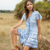 Hot selling fashion dress V-neck short-sleeved dress NSDF1602