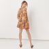  hot-selling women s dress loose long-sleeved flower skirt  NSDF1628