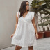Al por mayor vestido blanco hueco de mujer NSKA1647