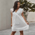 Al por mayor vestido blanco hueco de mujer NSKA1647