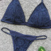 Sexy Solid Color Swimsuit Ladies Split Lace Bikini NSZO1689