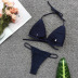 Traje de baño de color sólido sexy Bikini de encaje dividido para mujer NSZO1689