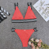  sling elastic solid color split sexy bikini NSZO1694