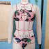 impresión de bikini de traje de baño dividido para mujer NSZO1704