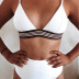   three-piece sexy sling split swimsuit solid color bikini NSZO1705