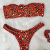  leopard print bikini split swimsuit  NSZO1722
