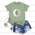casual letters chrysanthemum short-sleeved women s T-shirt NSSN1778