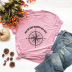 casual letters printed short-sleeved women s T-shirt NSSN1782