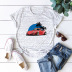  leisure beach and car short-sleeved t-shirt NSSN1798