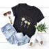 casual small chrysanthemum short-sleeved women s T-shirt NSSN1800