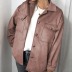  fashion long-sleeved pocket deerskin jacket NSYF1815