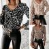 women s tops round neck printed shirts NSYF1821