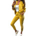 Casual Sequin Stitching Jacket Trousers Sports Suit NSYF1830