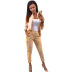 Casual Sequin Stitching Jacket Trousers Sports Suit NSYF1830