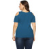 Plus Size Solid Color Simple Round Neck Strapless Short Sleeve T-Shirt NSOY27389
