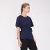 pure color waist lace-up blouse NSJR27498