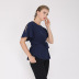 pure color waist lace-up blouse NSJR27498
