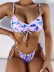 Sexy Pleated Lace Bikini Swimsuit NSDA27506