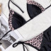 Stitching Leopard Print Bikini Split Swimsuit NSDA27510