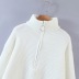suéter grueso suelto con cremallera de cuello alto NSAC27566