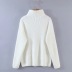 high neck zipper loose thick sweater NSAC27566