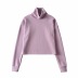 spring loose solid color terry pullover sweatshirt NSAC27571