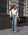 high waist front slit fashion mopping jeans   NSAC27581