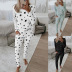 spring new print long-sleeved casual home service suit NSKX27613