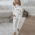 spring new print long-sleeved casual home service suit NSKX27613