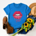 Valentine s Day lip mouth printed t-shirt  NSSN27630