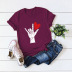 Victory hand gesture printed t-shirt  NSSN27634