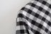 oblique placket asymmetrical strap plaid shirt  NSAM27859