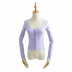 folds long-sleeved elastic short bottoming shirt NSLD27869