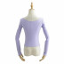 folds long-sleeved elastic short bottoming shirt NSLD27869
