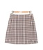 plaid high waist A-line skirt NSLD27890