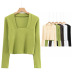 casual simple solid color long-sleeved knitwear NSLD27894