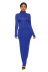 fashion solid color high collar dress NSLM27924
