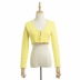 shell three-button solid color knitted cardigan NSAC27943