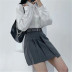 Fashion asymmetric pleated skirt  NSAC27945