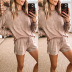 spring and summer new solid color long-sleeved loose casual home suit  NSZH27958