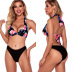 new split high waist sexy printed bikini swimsuit NSHL27964