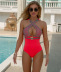 hollow strap one-piece swimsuit  NSHL27969