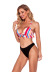 traje de baño bikini de cintura alta sexy con lazo a rayas de color nuevo estilo NSHL27971
