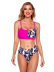 new split high waist sexy leopard print color block bikini swimsuit NSHL27974